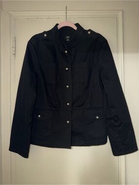 Mossimo Vintage Black Jacket Silver Buttons Women's XXL